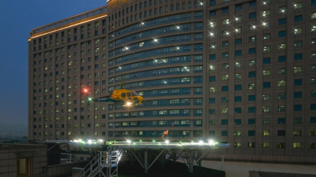 诸暨市人民医院楼顶屋顶医疗专用直升机停机坪 – 1.jpg